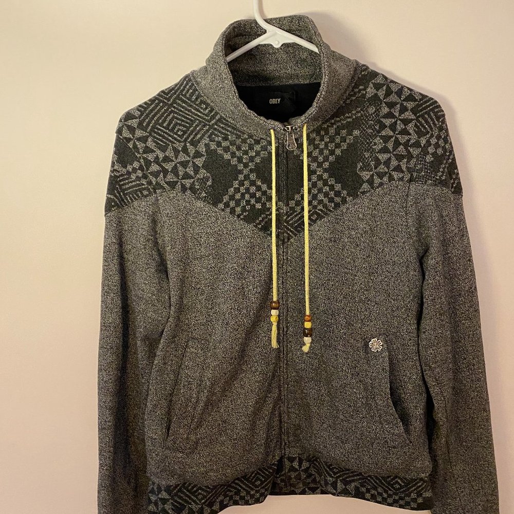 Obey Women's Zip up Sweatshirt/ Jacket